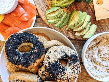 NY-style Bagels & Caramelized Onion Schmear